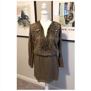 Beaded Michael Kors Dress (Olive)